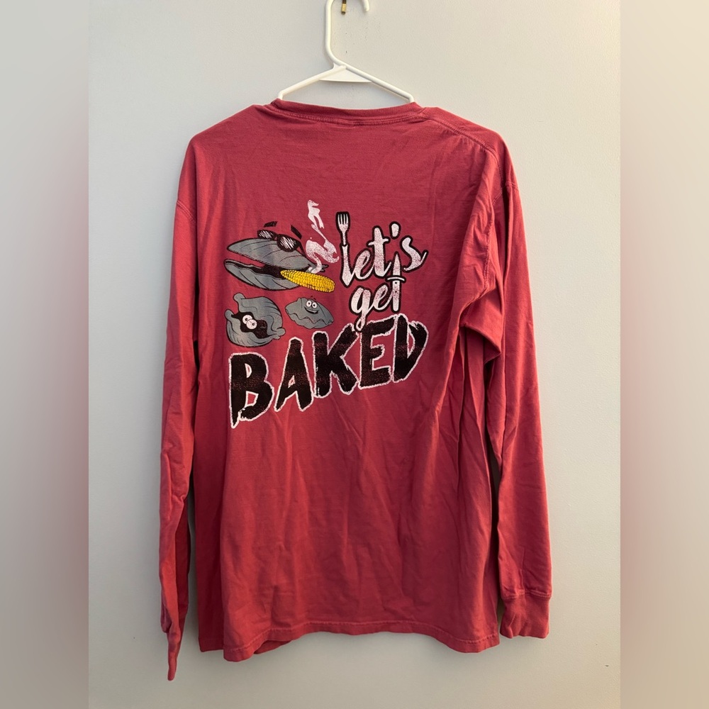 Red Long Sleeve Graphic Tee